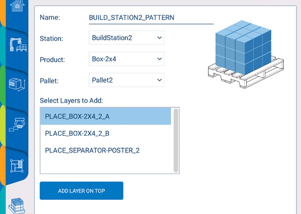 Pattern and stack generation inside Pallet Builder