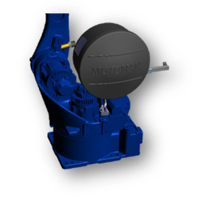 Robot-mounted spool kit for ArcWorld welding cells